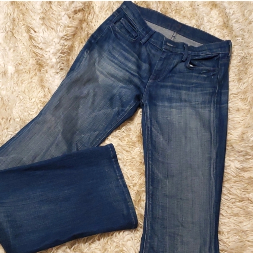 7 for all mankind womens high waist bootcut denim jeans size 26